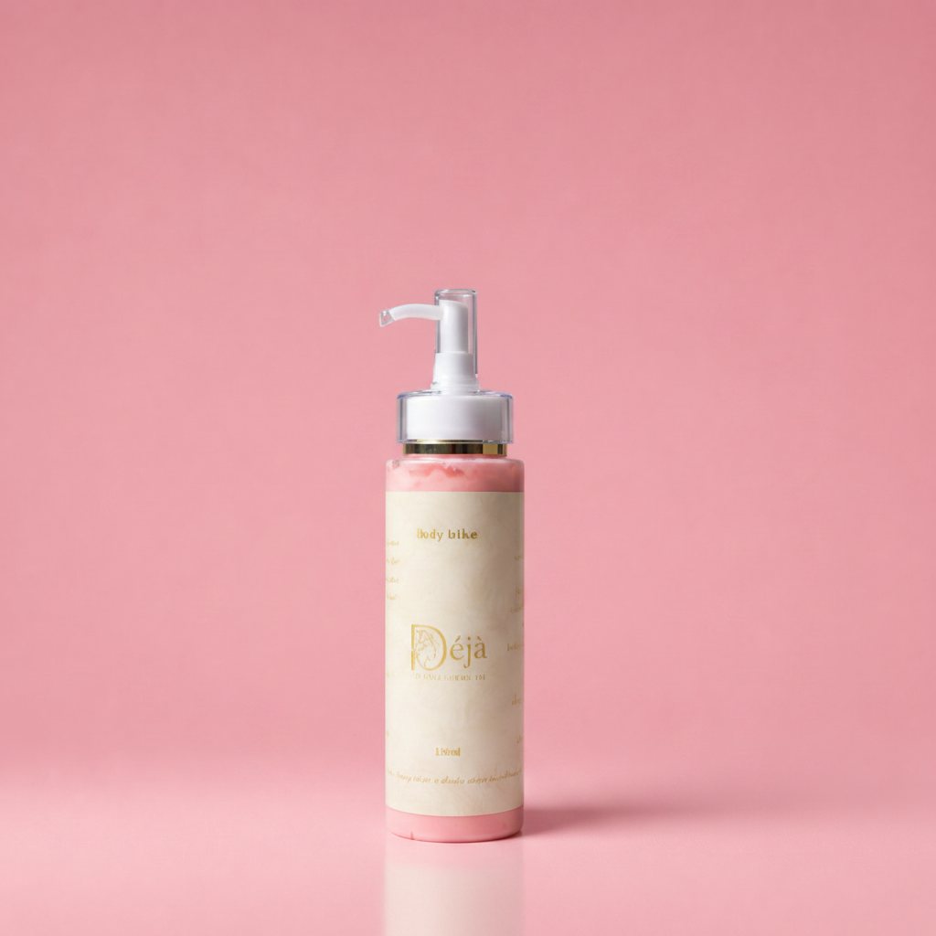 Body Lotion on Pink Background