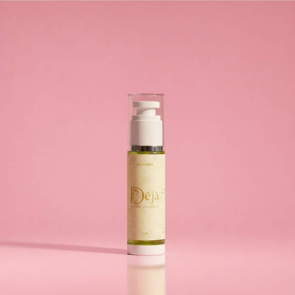 Hair Serum on Pink Background