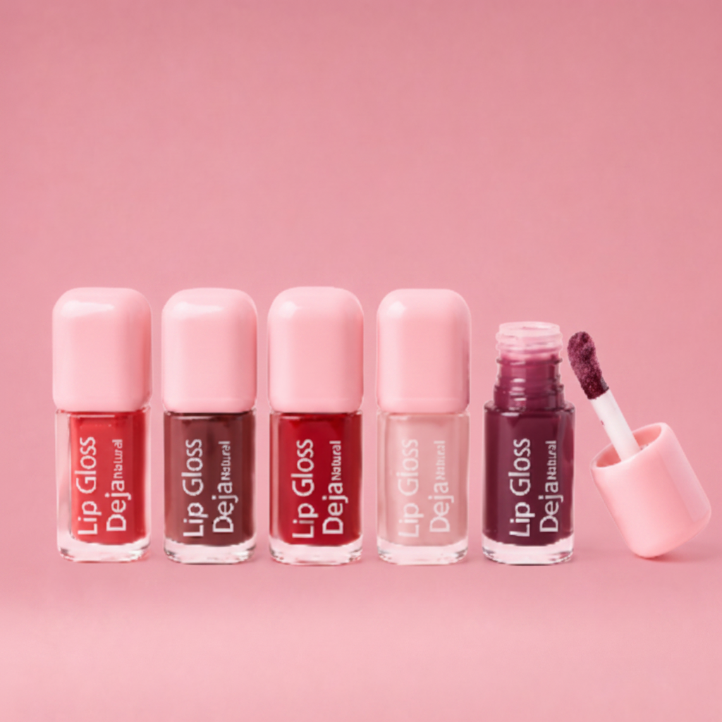 Lip Gloss on Pink Background