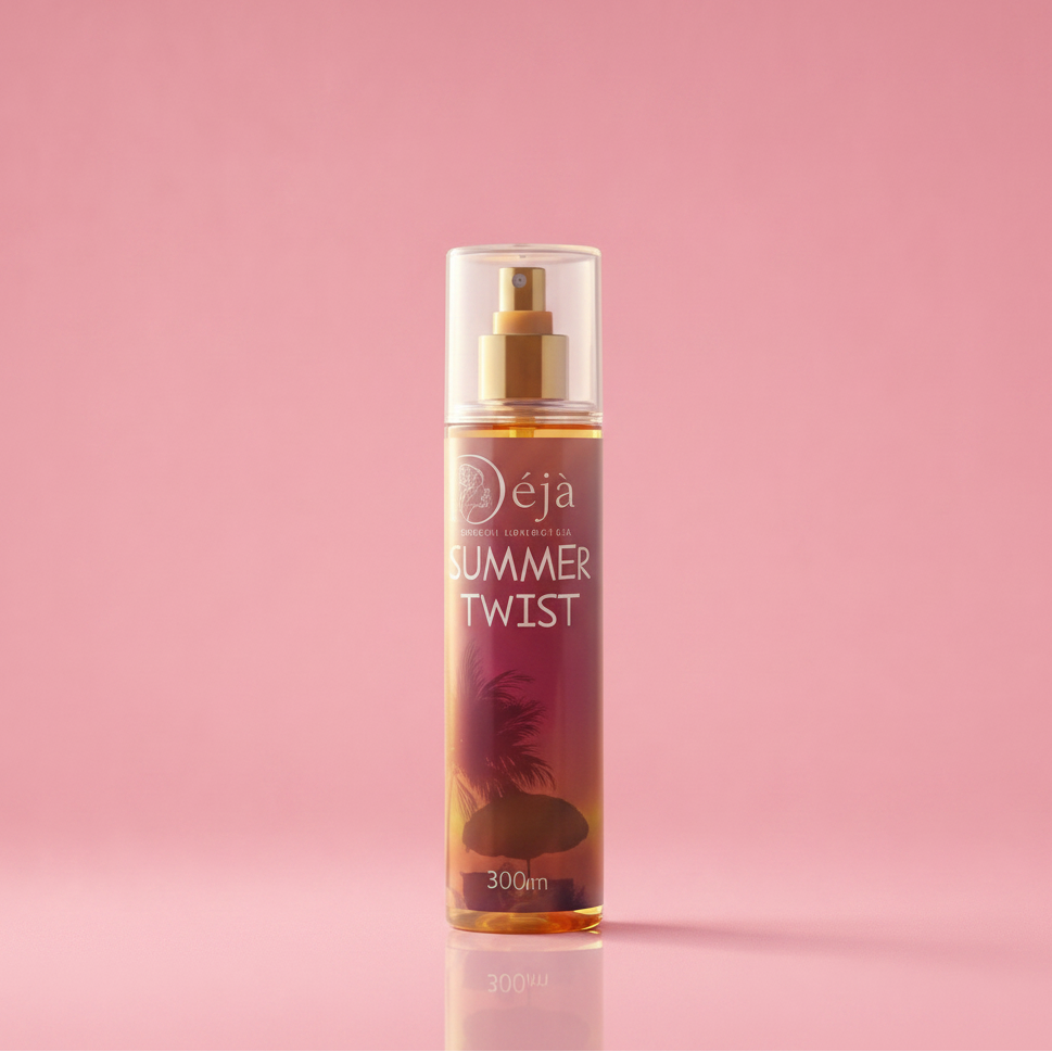 Summer Twist on Pink Background